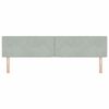 vidaXL Cabeceira LED com cabeceira Cinzento-claro 200 cm Poli&eacute;ster