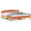 vidaXL Cama sem colch&atilde;o 180x200 cm pinho maci&ccedil;o castanho-mel