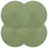 vidaXL Sousplat de Juta 4 unid. Verde-azeitona 100% Juta Tossa