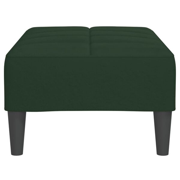 vidaXL Apoio de p&eacute;s 78x56x32 cm veludo verde-escuro