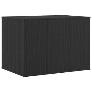 vidaXL Caixa para almofad&otilde;es de jardim 145x100x103 cm vime PE preto