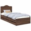 vidaXL Estrutura da Cama com gaveta Carvalho castanho 90 x 190 cm
