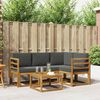 vidaXL Conjunto de Sof&aacute;s para Exterior 5 pcs Natural e Antracite