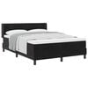 vidaXL Cama Box com cabeceira Manual Preto 190 x 140 cm Veludo