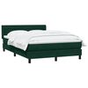 vidaXL Cama com molas/colch&atilde;o 160x220 cm veludo verde-escuro
