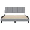 vidaXL Estrutura de cama sem colch&atilde;o Hanko 120x200 cm tecido cinzento-claro