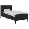 vidaXL Estrutura de cama com colch&atilde;o Preto 90 x 190 cm Couro Sint&eacute;tico