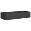 vidaXL Vaso floreira 200x80x40 cm a&ccedil;o preto