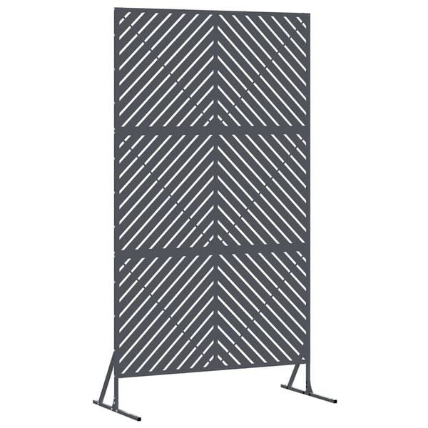 vidaXL Protetor de Privacidade Antracite 100 x 50 x 180 cm A&ccedil;o