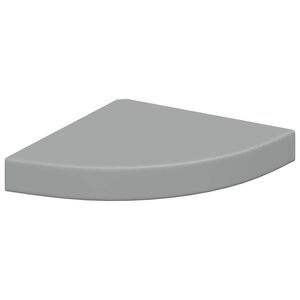 vidaXL Prateleira de canto suspensa 25x25x3,8 cm MDF cinzento