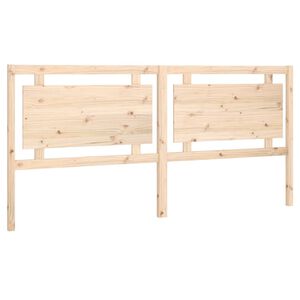 vidaXL Cabeceira de cama 205,5x4x100 cm madeira de pinho maci&ccedil;a
