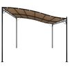vidaXL Toldo 4x3 m 180 g/m&sup2; tecido e a&ccedil;o cinzento-acastanhado