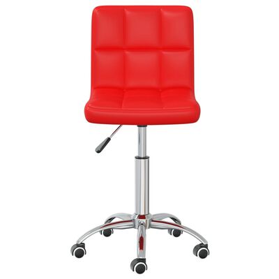 vidaXL Cadeiras de jantar giratórias 2 pcs couro artificial vermelho
