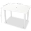 vidaXL Mesa de jardim 101x68x72 cm plástico branco