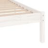 vidaXL Estrutura de cama 90x200 cm pinho maci&ccedil;o branco