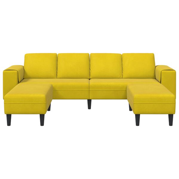 vidaXL Sof&aacute; de Sala de Estar 3 pcs Amarelo