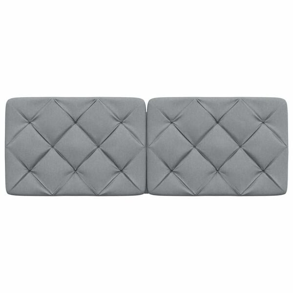 vidaXL Almofad&atilde;o de cabeceira 120 cm tecido cinzento-claro