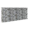 vidaXL Muro gabi&atilde;o com tampas a&ccedil;o galvanizado 200x20x85 cm