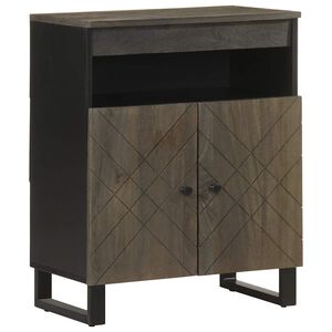 vidaXL Aparador preto 60x33x75 cm madeira de mangueira maci&ccedil;a