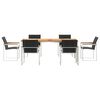 vidaXL ConjuntodeJantarparaJardim 7 pcs Madeira de Teak Sólida