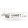 vidaXL Cama sem colch&atilde;o 160x200 cm madeira de pinho maci&ccedil;a branco