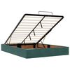 vidaXL Estrutura de cama otomana com colch&atilde;o 140x190cm verde escuro