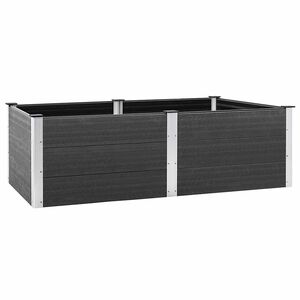 vidaXL Canteiro elevado de jardim 200x100x54 cm WPC cinzento