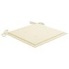 vidaXL Cadeiras de jardim c/ almofad&otilde;es cor creme 8 pcs teca maci&ccedil;a