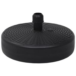 vidaXL Base para guarda-sol com areia/&aacute;gua 24 L preto