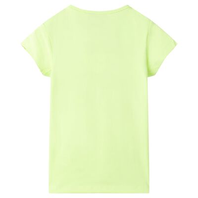 T-shirt de criança amarelo fluorescente 92