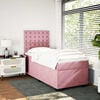 vidaXL Cama com molas/colch&atilde;o 90x190 cm veludo rosa