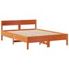 vidaXL Cama c/ estante sem colch&atilde;o 120x200cm pinho maci&ccedil;o castanho-mel