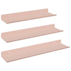 vidaXL Prateleira Flutuante 3 pcs Rosa 40 x 9 x 2,5 cm A&ccedil;o