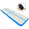 vidaXL Colch&atilde;o de gin&aacute;stica insufl&aacute;vel c/ bomba 400x100x20 cm PVC azul