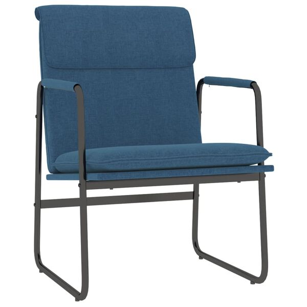 vidaXL Cadeira lounge 55x64x80 cm tecido azul