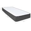 vidaXL Cama boxspring 90x200 cm tecido cinzento-escuro