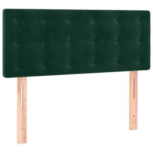 vidaXL Cabeceira de cama veludo 100x5x78/88 cm verde-escuro