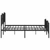 vidaXL Estrutura de cama com cabeceira e p&eacute;s 183x213 cm metal preto
