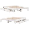 vidaXL Cama sem colch&atilde;o 140x200 cm madeira de pinho maci&ccedil;a branco