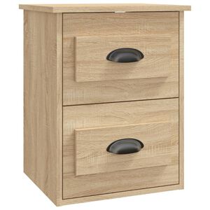 vidaXL Mesa de cabeceira de parede 41,5x36x53 cm carvalho sonoma