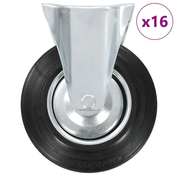 vidaXL 16 pcs Fixed Casters 200 mm