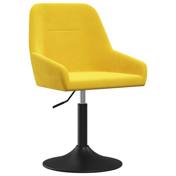 vidaXL Banco de bar veludo amarelo mostarda