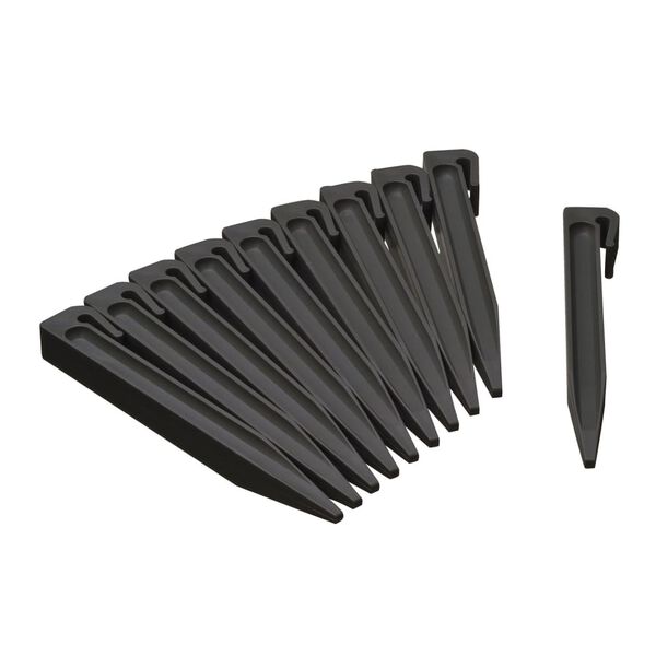 Nature Estacas de enterrar para jardim 10 pcs pequenas preto