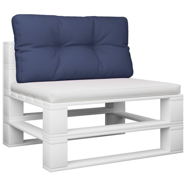 vidaXL Almofad&atilde;o p/ m&oacute;vel de paletes 70x40x12 cm oxford azul-marinho