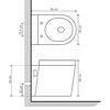 vidaXL Sanita de parede com cisterna oculta, cer&acirc;mica, branco