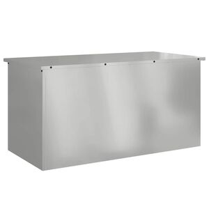 vidaXL Caixa de Armazenamento Externa Prateado 100 x 50,5 x 50 cm A&ccedil;o
