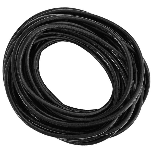 vidaXL Corda de Couro Preto &Oslash;4 mm x 5 m Couro
