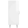 vidaXL Aparador 34,5x34x90 cm madeira processada branco brilhante