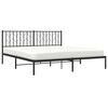 vidaXL Estrutura de cama em metal com cabeceira 180x200 cm preto