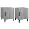 vidaXL Mesa de cabeceira 2 pcs derivados de madeira cinzento sonoma